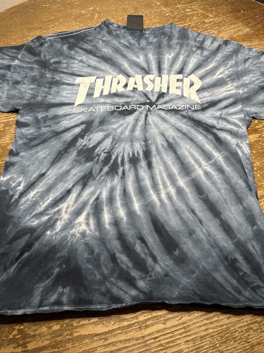 Thrasher Gray Tie-Dye Skateboard Magazine Tee